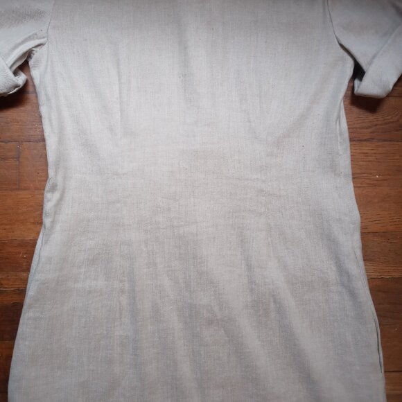 THEORY mayvine linen blend shirt dress in tierra wash (sz0) - Picture 12 of 12